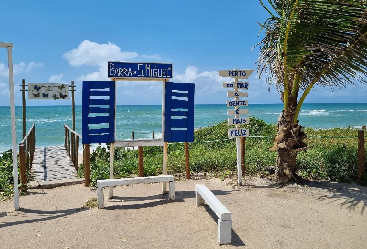 Apartamento Família à Beira Mar Barra de São Miguel Esterno foto